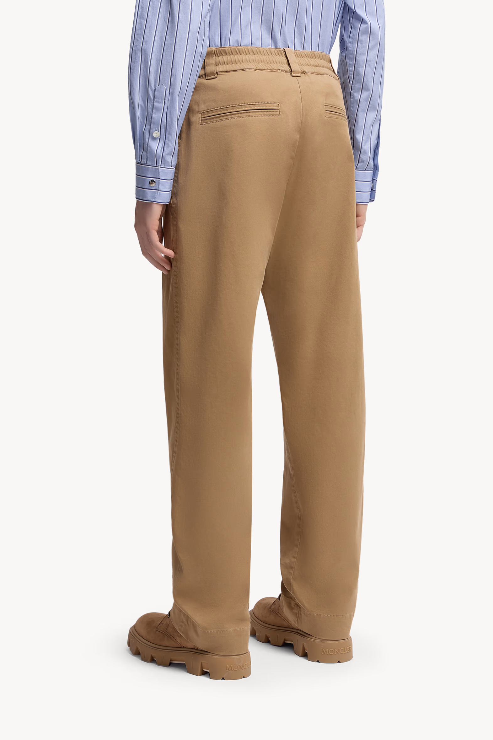 Cotton Gabardine Pants Men Beige Moncler 5